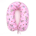 Подушка для беременных, 34х170 см, бязь, на молнии, файбер, сумка, Гуси розовые - Фото 1