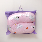 Подушка для беременных, 34х170 см, бязь, на молнии, файбер, сумка, Мишка с мороженым, розовый - Фото 4