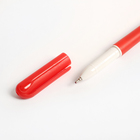 Ручка шариковая 1,0 мм стержень красный, корпус красный - Фото 3