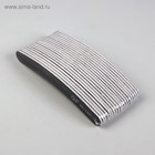 Пилка для ногтей, бумеранг, 80/100 грит, 18 см, фасовка 20 шт., чёрная - Фото 4