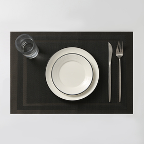 Салфетка сервировочная на стол «Окно», 45×30 см, цвет тёмно-коричневый (комплект 12 шт)