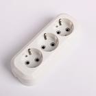 Колодка Smartbuy, 3 розетки, 16 А, 3500 Вт, с з/к, белая - Фото 1