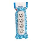 Колодка Smartbuy, 4 розетки, 16 А, 3500 Вт, с заземлением, белая - Фото 2