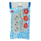 Удлинитель Smartbuy, 3 розетки, 1.5 м, 10 А, 2200 Вт, ПВС 2х1 мм2, без з/к, белый - Фото 3