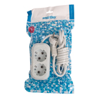 Удлинитель сетевой Smartbuy, 2 розетки, 2 м, 3500 Вт, ПВС 3×1 мм2, 16 А, с заземлением, белый - Фото 2