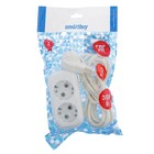 Удлинитель сетевой Smartbuy, 2 розетки, 2 м, 3500 Вт, ПВС 3×1 мм2, 16 А, с заземлением, белый - Фото 3