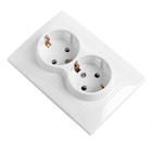Розетка Smartbuy «Венера», двухместная, керамика, 16 А, с заземлением, белая - Фото 1