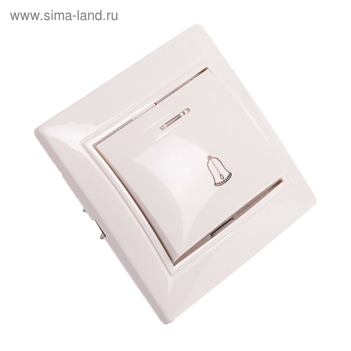 Выключатель-кнопка Smartbuy "Венера", 10 А , с индикатором, белая - Фото 1