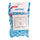 Выключатель-кнопка Smartbuy "Венера", 10 А , с индикатором, белая - Фото 3