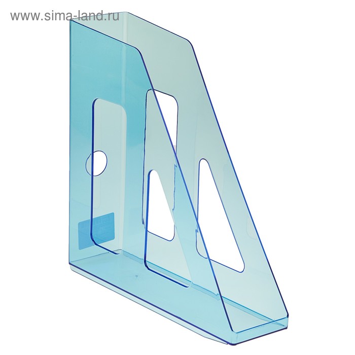 Лоток для бумаг вертикальный «Актив», синий, INDIGO - Фото 1