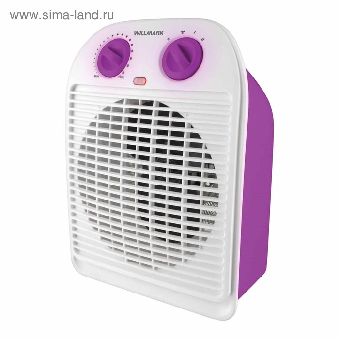 Тепловентилятор WILLMARK FH-90D, 2000 Вт, 3 режима, белый/фиолетовый - Фото 1