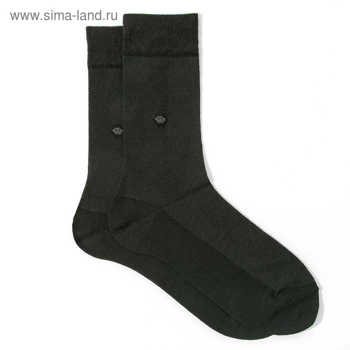 Носки мужские в сетку С284(С) цвет чёрный, р-р 27 - Фото 1