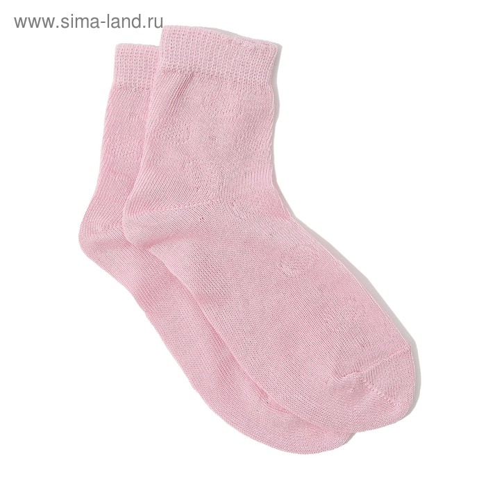Носки детские, цвет светло-розовый, размер 12 - Фото 1