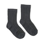 Носки детские, цвет тёмно-серый, размер 14-16 - Фото 2