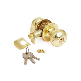 Ручка-защёлка AVERS 6082-01-G с ключом, с фиксатором, цвет золото