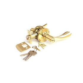 Ручка-защёлка APECS 0891-01-G, с ключом, с фиксатором, цвет золото