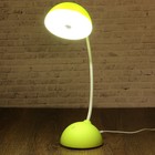 Лампа настольная сенсор 3 реж. 3W LEDх18 USB "Полушарие" зелёная соедин. в шар 45х11х11 см - Фото 2