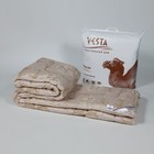 Одеяло облегченное 140х205 см, шерсть верблюда, ткань глосс-сатин, п/э 100% - Фото 2
