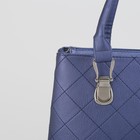 Сумка женская, 2 отдела на молнии, наружный карман, регулируемый ремень, цвет синий - Фото 4