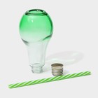 Бокал для коктейля Доляна «Лампочка», 280 мл, 7×15 см, с трубочкой, стекло, МИКС - Фото 6