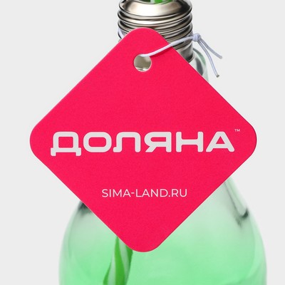 Бокал для коктейля Доляна «Лампочка», 280 мл, 7×15 см, с трубочкой, стекло, МИКС