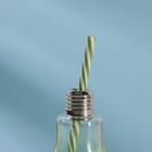 Бокал для коктейля Доляна «Лампочка», 250 мл, с трубочкой, откручивающаяся крышка, стекло, МИКС - Фото 3