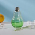 Бокал для коктейля Доляна «Лампочка», 250 мл, с трубочкой, откручивающаяся крышка, стекло, МИКС - Фото 4