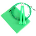 Набор для фитнеса: эспандер ленточный, скакалка скоростная, цвет зелёный - фото 1114669