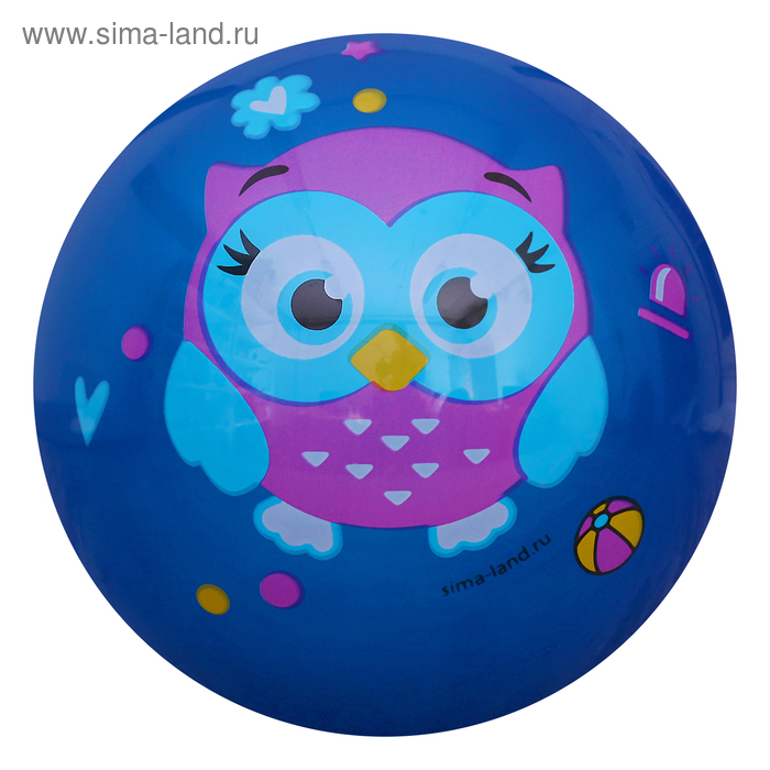 Мяч детский Совенок, 22 см, 70 гр, цвета микс - Фото 1