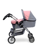 Коляска для кукол зима-лето 2 в 1, регулирует ручка, металлический каркас - Фото 2