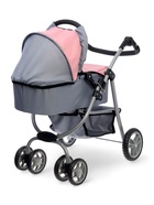 Коляска для кукол зима-лето 2 в 1, регулирует ручка, металлический каркас - Фото 3