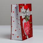 Пакет подарочный ламинированный вертикальный, упаковка, «От всего сердца», S 12 х 15 х 5,5 см - Фото 2