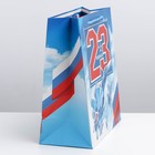 Пакет подарочный ламинированный вертикальный, упаковка, «23 февраля», ML 23 х 27 х 11,5 см - Фото 2