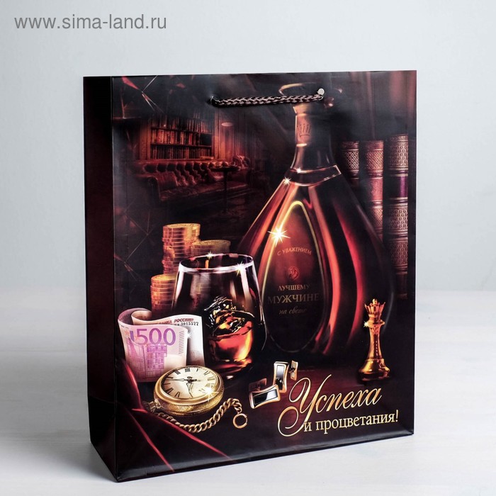 Пакет ламинированный вертикальный «Успеха и процветания», ML 23 × 27 × 8 см - Фото 1