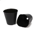 Горшок для рассады, 400 мл, d = 8 см, h = 8,5 см, пластик, набор 50 шт., чёрный, Greengo - фото 27364807