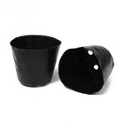 Горшок для рассады, 1 л, d = 13 см, h = 11 см, пластик, набор 50 шт., чёрный, Greengo - фото 27364811