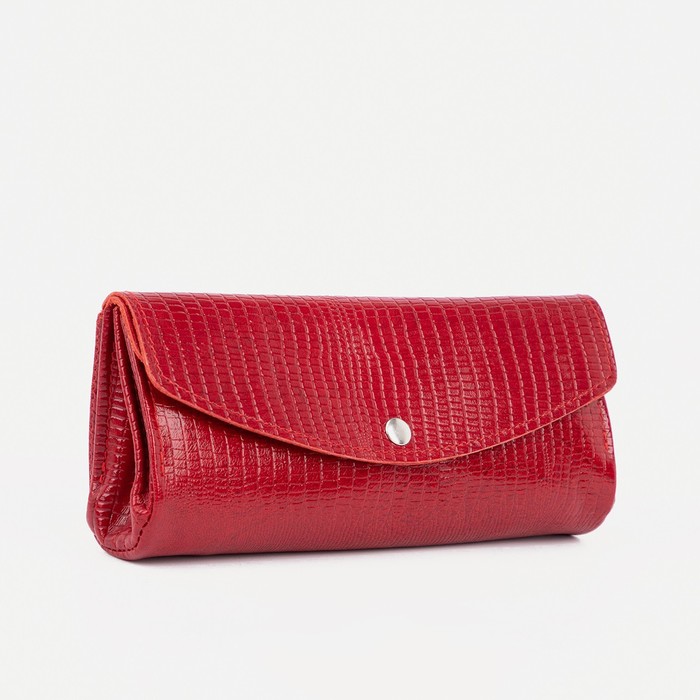 Кошелёк на кнопке, цвет красный - Фото 1