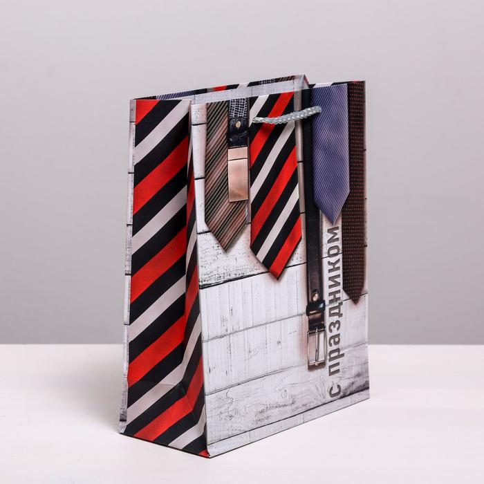 Пакет подарочный ламинированный вертикальный, упаковка, «С Праздником», 18 х 23 х 8 см - фото 1908352968