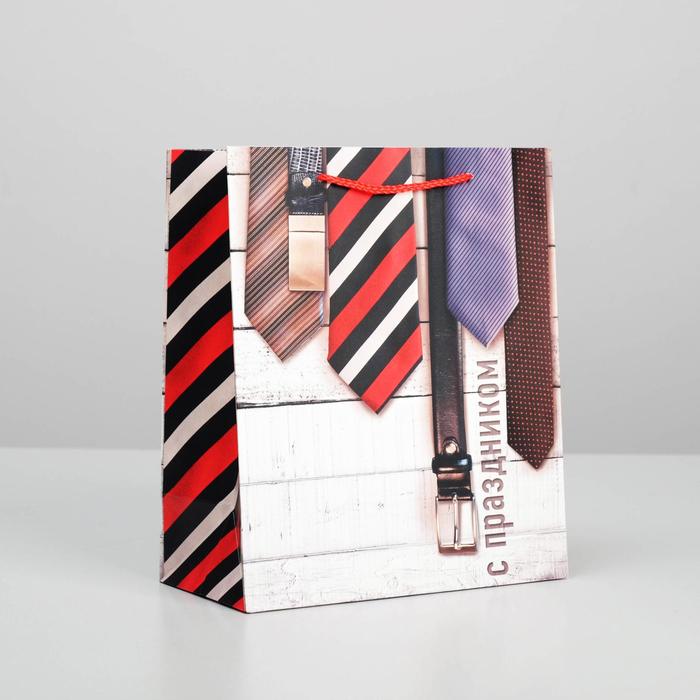 Пакет подарочный ламинированный вертикальный, упаковка, «С Праздником», ML 23 х 27 х 8 см