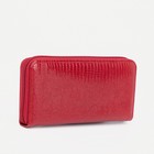 Кошелёк женский на молнии с ремешком, цвет красный - Фото 2