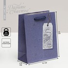 Пакет подарочный ламинированный вертикальный, упаковка, «Лучшему тебе», S 12 х 15 х 5,5 см - фото 11548025