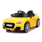 Электромобиль AUDI TT RS, EVA колёса, кожаное сидение, цвет жёлтый - фото 2384650