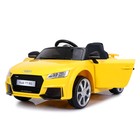 Электромобиль AUDI TT RS, EVA колёса, кожаное сидение, цвет жёлтый - Фото 3