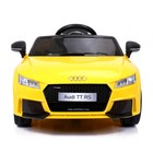 Электромобиль AUDI TT RS, EVA колёса, кожаное сидение, цвет жёлтый - Фото 4