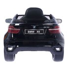 Электромобиль BMW X6, окраска глянец черный, EVA колеса, кожаное сидение - Фото 4