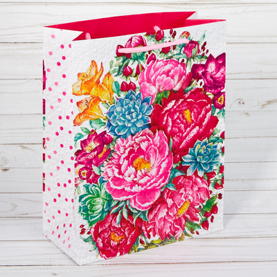 Пакет ламинированный вертикальный «Прекрасные цветы», MS 18 × 23 × 8 см