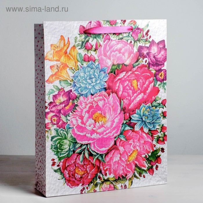 Пакет ламинированный вертикальный «Прекрасные цветы», L 31 × 40 × 9 см - Фото 1