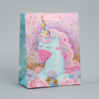 Пакет подарочный ламинированный вертикальный, упаковка, «Розовые мечты», MS 18 х 23 х 8 см - Фото 2
