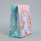Пакет подарочный ламинированный вертикальный, упаковка, «Розовые мечты», MS 18 х 23 х 8 см - Фото 4
