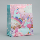 Пакет подарочный ламинированный вертикальный, упаковка, «Розовые мечты», MS 18 х 23 х 8 см - Фото 5